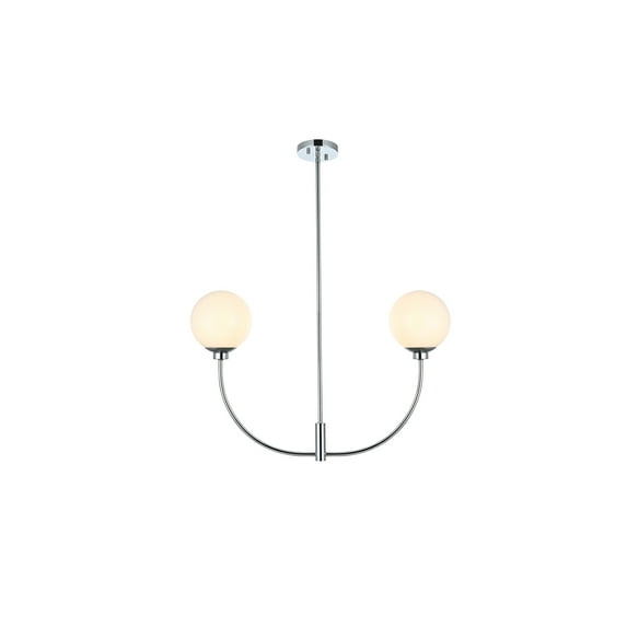 Living District Nyomi 30 Inch Chandelier In Chrome