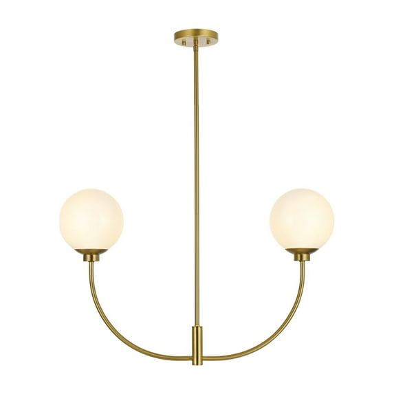 Living District Nyomi 30 Inch Chandelier In Satin Gold