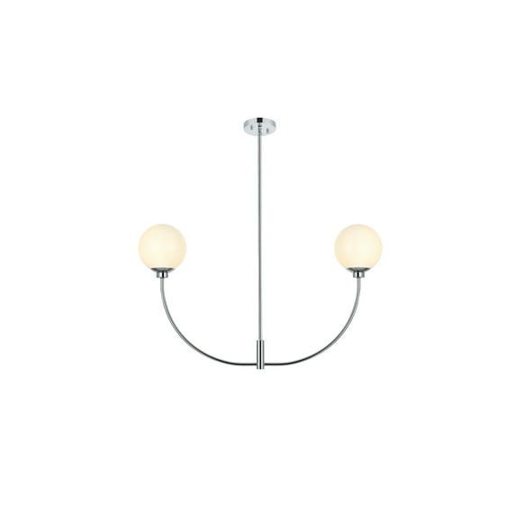 Living District Nyomi 36 Inch Chandelier In Chrome