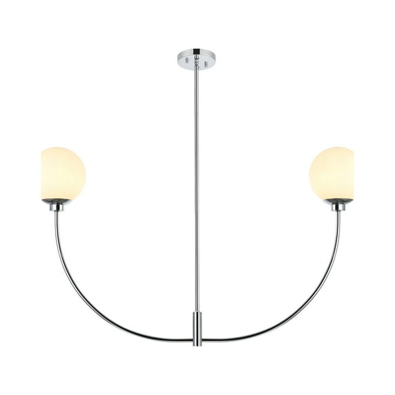 Living District Nyomi 42 Inch Chandelier In Chrome