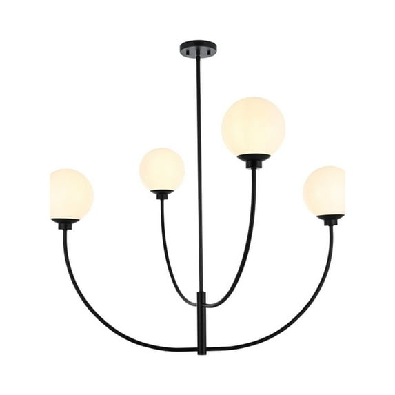 Living District Nyomi 42 Inch Chandelier In Black