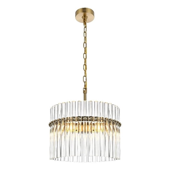 Living District Paulina 16" Chandelier in Satin Gold