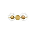 thumbnail image 1 of Living District Rogelio 2-Light Iron & Glass Bath Sconce in Brass/Clear, 1 of 5