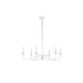 thumbnail image 1 of Living District Rohan 30" 6-Light Transitional Metal Chandelier in White, 1 of 8