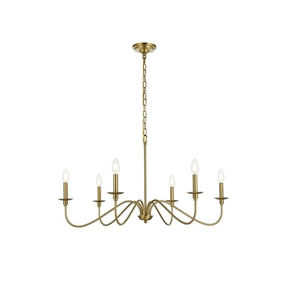 Living District Rohan 36 inch chandelier in Satin Gold