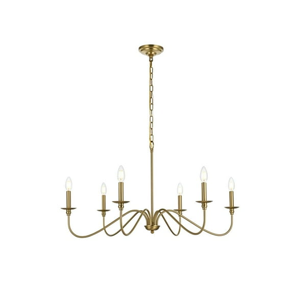 Living District Rohan 36 inch chandelier in Satin Gold