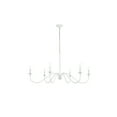 thumbnail image 1 of Living District Rohan 48" 6-Light Transitional Metal Chandelier in White, 1 of 8