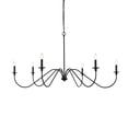 thumbnail image 1 of Living District Rohan 54" 6-Light Transitional Metal Chandelier in Matte Black, 1 of 7