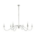 thumbnail image 1 of Living District Rohan 60" 6-Light Metal Chandelier in Polished Nickel, 1 of 8