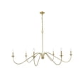 thumbnail image 1 of Living District Rohan 60" 6-Light Transitional Metal Chandelier in Brass, 1 of 9