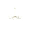 thumbnail image 1 of Living District Rohan 60" 6-Light Transitional Metal Chandelier in Satin Gold, 1 of 8