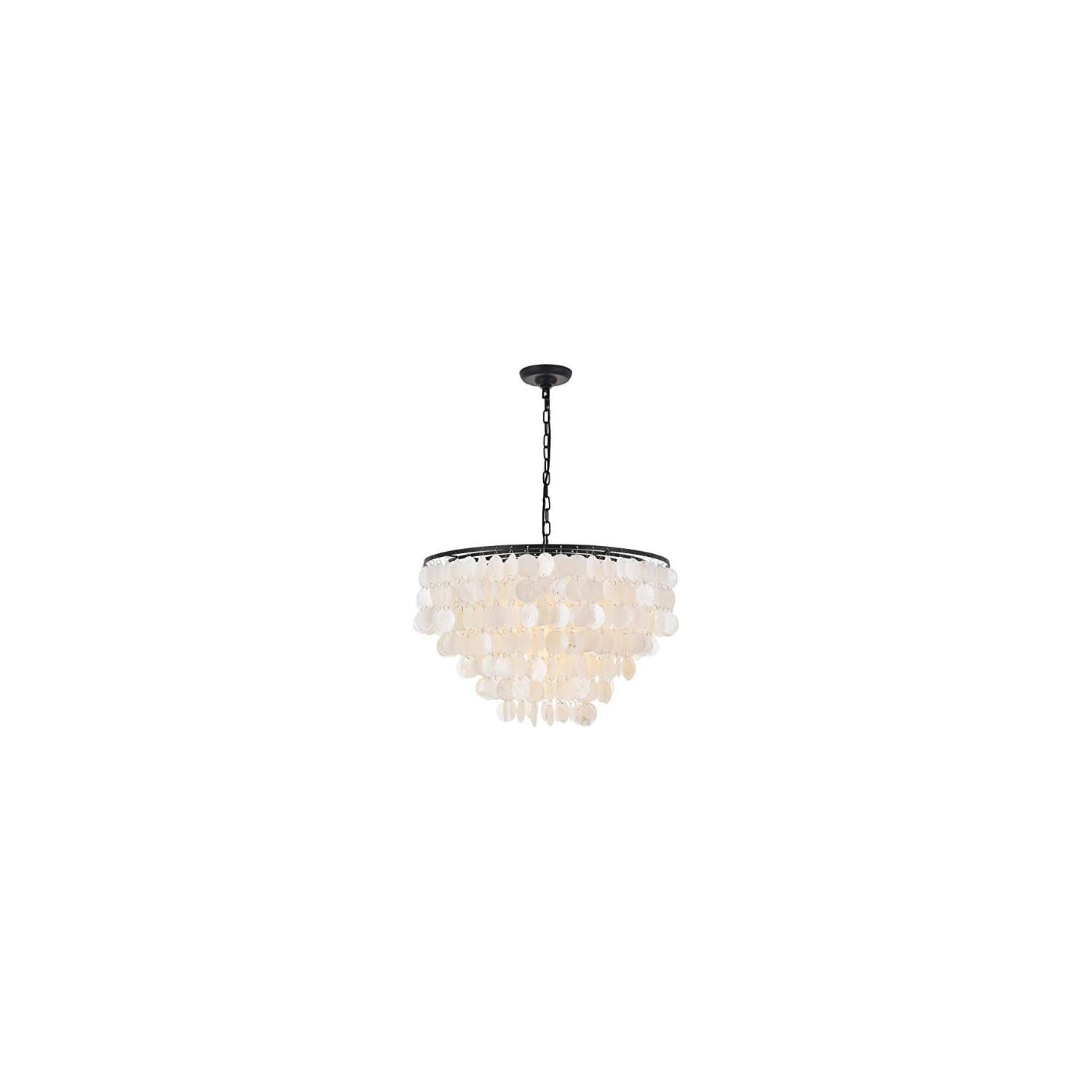 Selene Brass & Black 6-Light Pendant with Adjustable Chain