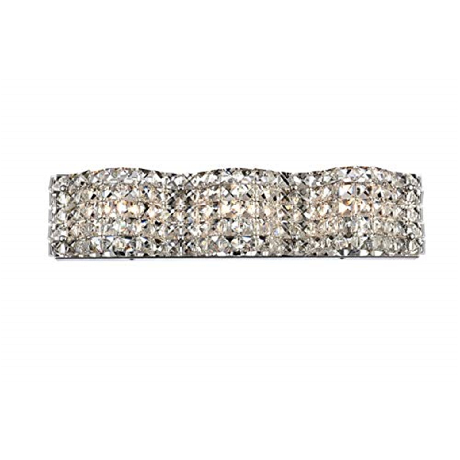 Chrome Crystal 3-Light Wall Sconce with Royal Cut Crystals