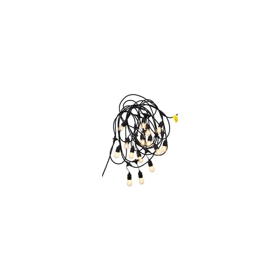 Living District Terra Plastic 15-Light Outdoor Led String Light in Black