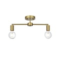 thumbnail image 1 of Living District Zane 21.5" Flush Mount In Satin Gold, 1 of 9