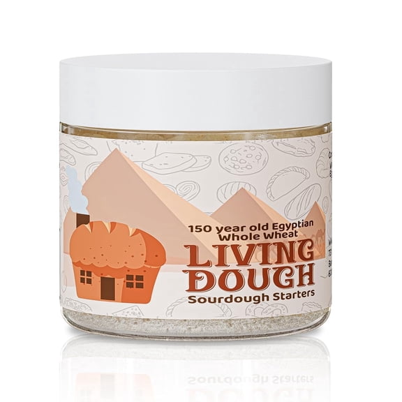 Living Dough - Live Sourdough Starter Culture - 150 Year Old Egyptian Whole Wheat Sourdough Starter Culture