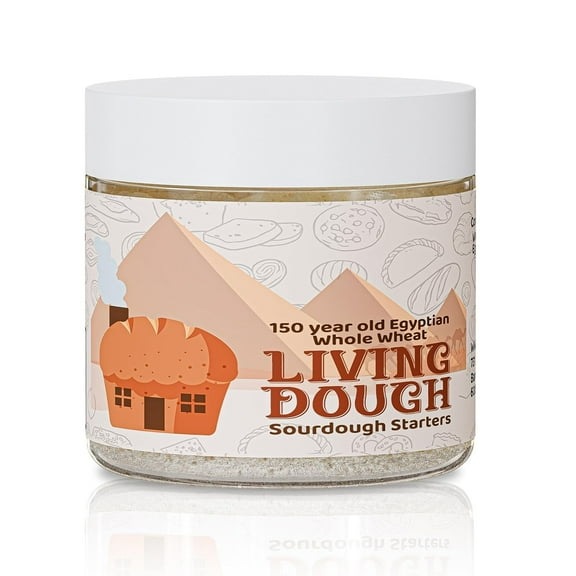 Living Dough - Live Sourdough Starter Culture - 150 Year Old Egyptian Whole Wheat Sourdough Starter Culture