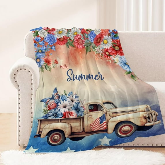 Living Easter Throw Blanket Green Plaid Rabbit Egg Bunny Blanket Spring Decorative Blanket Easter Home Decorations for Couch Sofa Bed Soft Fuzzy Fleece Holiday Blanket Gift 50x60