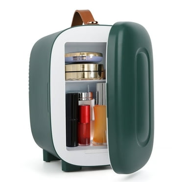 Living Enrichment Mini Fridge 4L Skincare Fridge, Portable Small Refrigerator Cooler, Ever Green