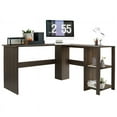 Living Essentials Aiden Wooden LShaped Corner Computer Desk in Aged