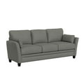 thumbnail image 1 of Hillsdale Grant River Upholstered Fabric Sofa with 2 Pillows Gray Stone, 1 of 5