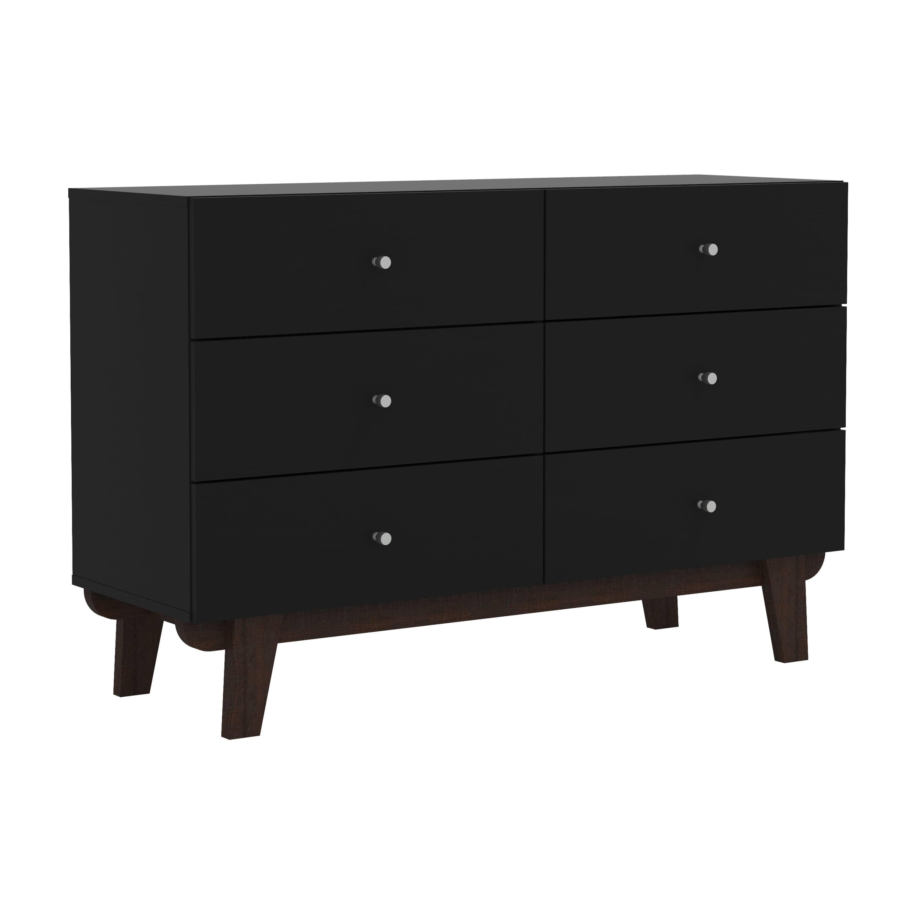 Living Essentials by Hillsdale Kincaid Wood 6 Drawer Dresser, Matte