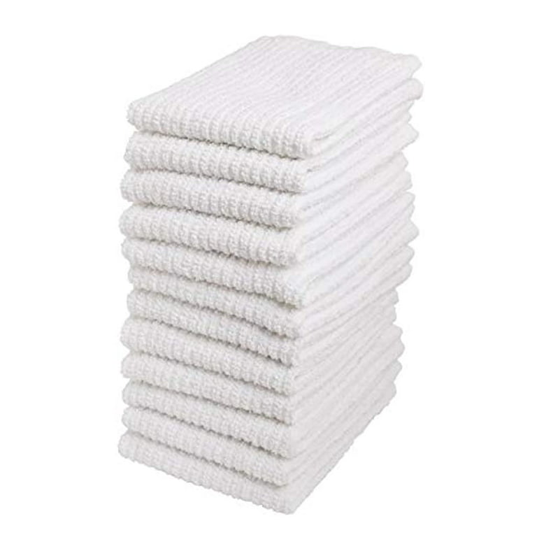 Living Fashions 12 Pack Terry Dish Cloths - Cleaning Dish Cloth Towels Bulk  Set - Size 12 x 12