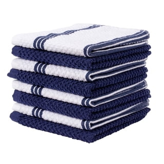 Living Fashions 8 Pack Cotton Terry Kitchen Dishcloth - 12" x 12"