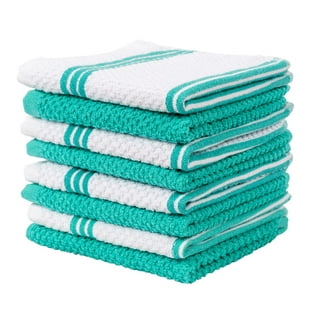 HFGBLG Cotton Cleaning Rags Terry Dish Cloths for Washing Dishes, Set of 8  Dish Rags for Cleaning, Light and Soft Dish Towels for Kitchen Drying