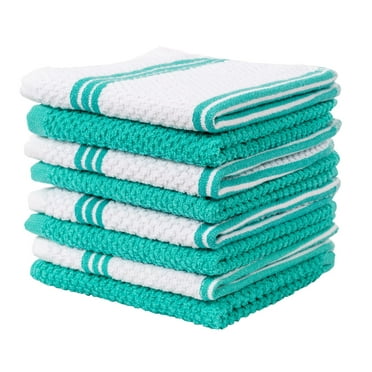 Living Fashions 8 Pack Cotton Terry Kitchen Dishcloth - 12" x 12"
