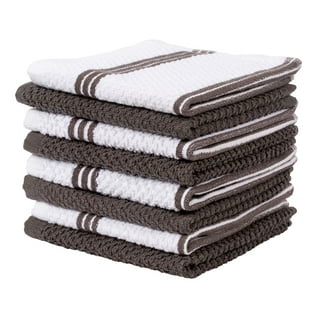 KitchenAid Stripe Gingham Matte Grey Cotton Kitchen Towel (Set of 3)  ST015488TDKA 51GY - The Home Depot