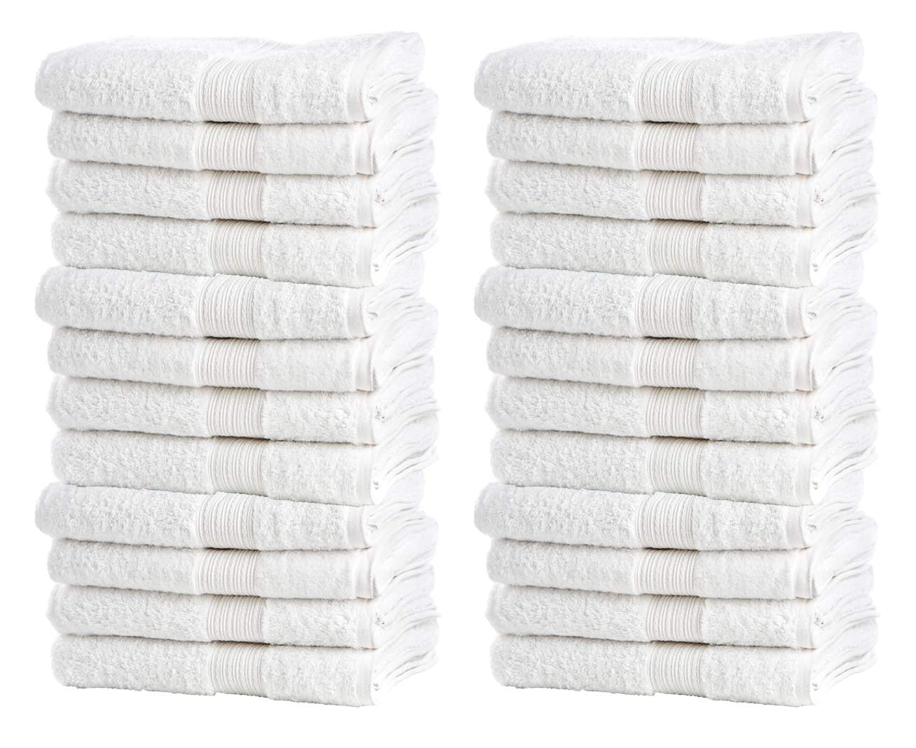 Living Fashions Bulk Spa White Wash Cloths 24 Pk - 12” x 12” – Thick Loop  Pile Face Towels