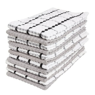 Cotton Craft 12 Pack Salsa Stripe Multi-Color Kitchen Towels 16x28 Inches- 100% Cotton