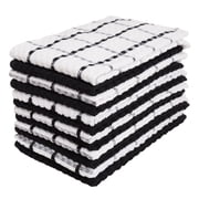Living Fashions Kitchen Towels 12 Pack - Dish Towels and Dish Cloths - Hand Towel and Dishcloths Sets - 100% Soft Ring Spun Cotton - Great for Cooking in Kitchen or Household Cleaning -Size 15" x 25"
