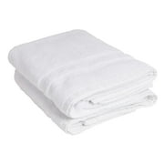 Living Fashions White Bath Towels Large - 600 GSM Cotton Soft & Absorbent Hotel Bathroom Towels - 30" x 54" - Set of 2