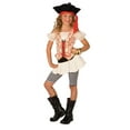 thumbnail image 1 of Living Fiction Deluxe Swashbuckler Pirate Child 3pc Halloween Girl Costume, Small 4-6, 1 of 2
