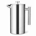 thumbnail image 1 of Living French Press Coffee Maker 34oz, Stainless Steel French Press Coffee, 4 Filter Heat Resistant Double Insulated, Rust-Free, Food Grade, Dishwasher Safe Coffee Pot, 1 of 7
