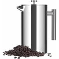thumbnail image 1 of Living French Press Coffee Maker 34oz, Stainless Steel French Press Coffee, 4 Filter Heat Resistant Double Insulated, Rust-Free, Food Grade, Dishwasher Safe Coffee Pot, 1 of 8
