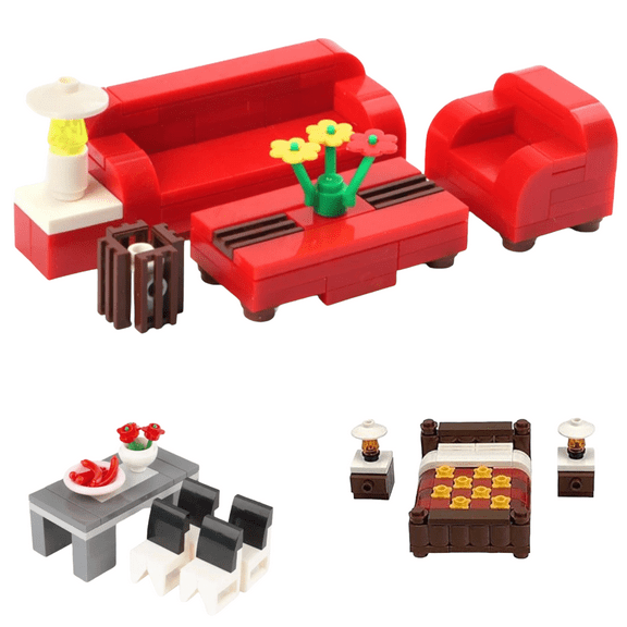 Home Furnishing Building Blocks  Set #1 | General Jim's Toys & Bricks | GJ-HFS1