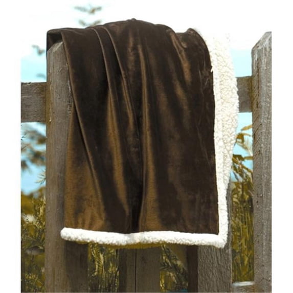 Living Health Products 35_DC_20322 Country Lambswool - 60 x 70 in. Chocolate