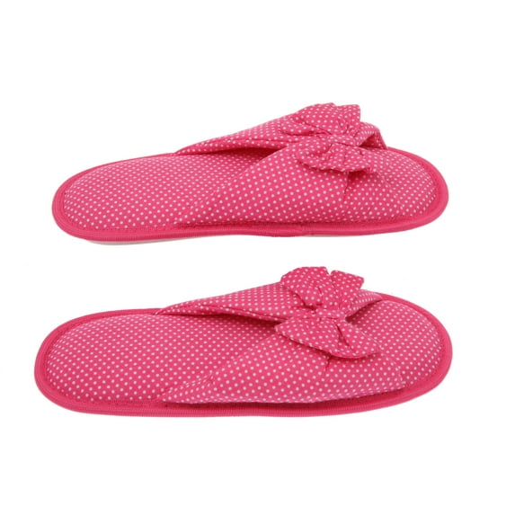 Living Health Products Cotton Memory Foam Women's Slipper with Butterfly Tie