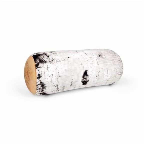 Living Health Products Log-pill-bir01 Log Pillow Lycra Birch Wood Roll Pillow