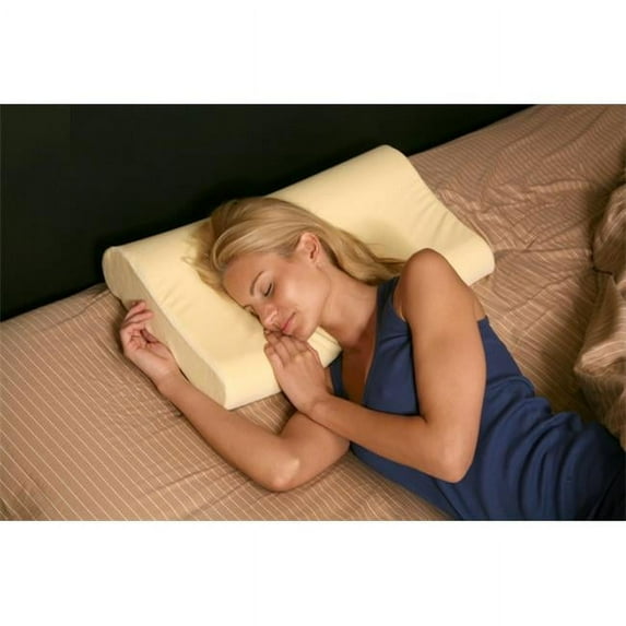 Living Healthy Products Deluxe Contour Pillow with Velour Cover