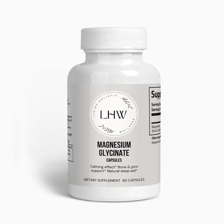 Living Holistic Wellness Magnesium Glycinate Complex, 90 Caps, Sleep Support