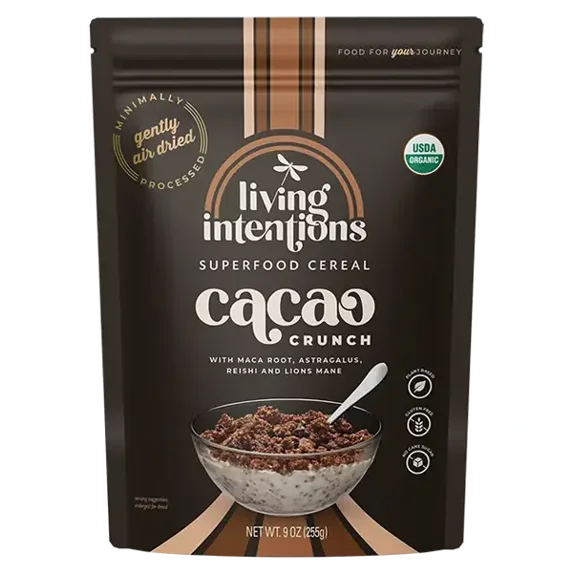 Living Intentions Activated Organic Superfood Cereal Cacao Crunch 9 oz