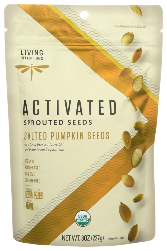 Living Intentions Activated Salted Pumpkin Seeds, 8 Oz