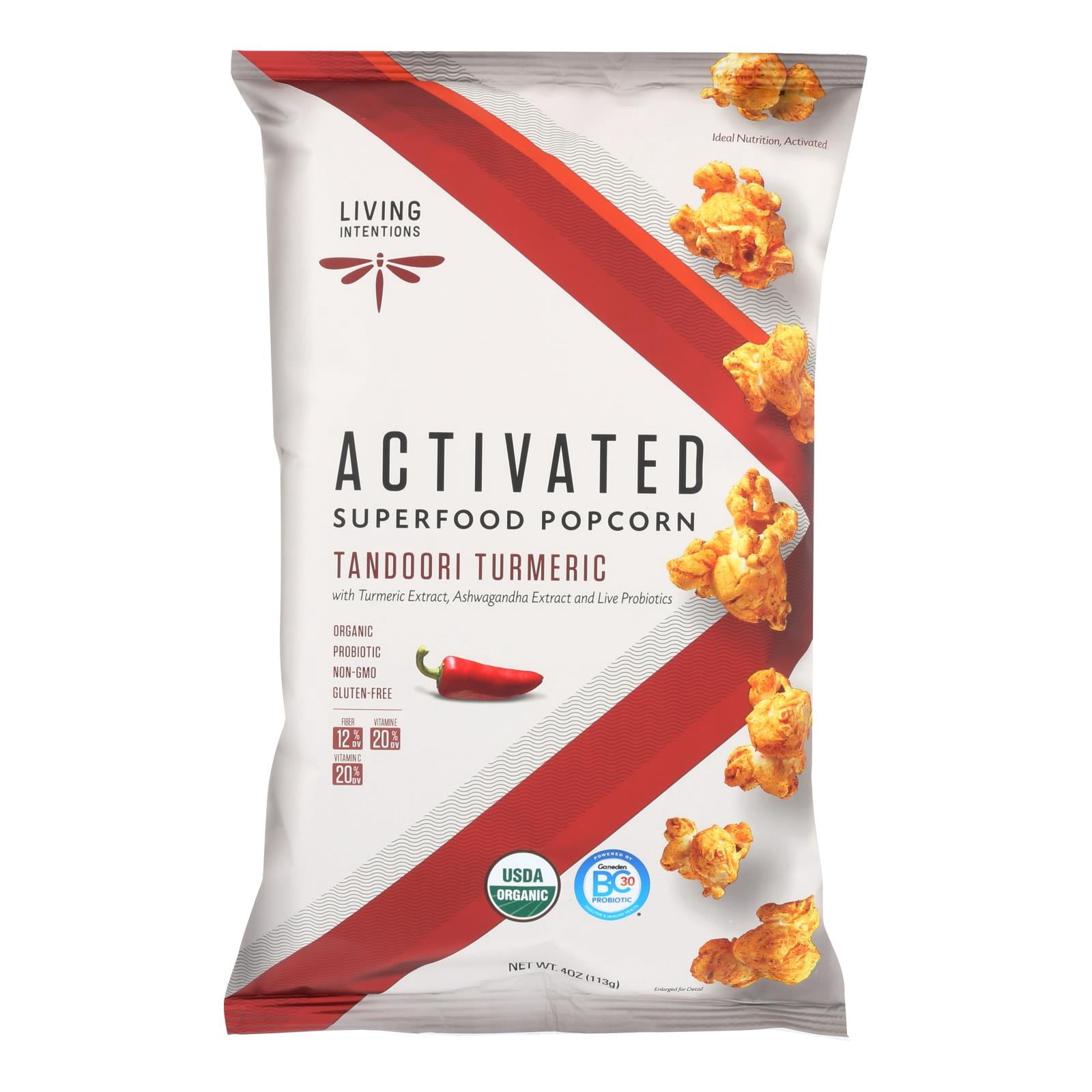 Living Intentions Activated Superfood Popcorn - Case Of 12 - 4 Oz