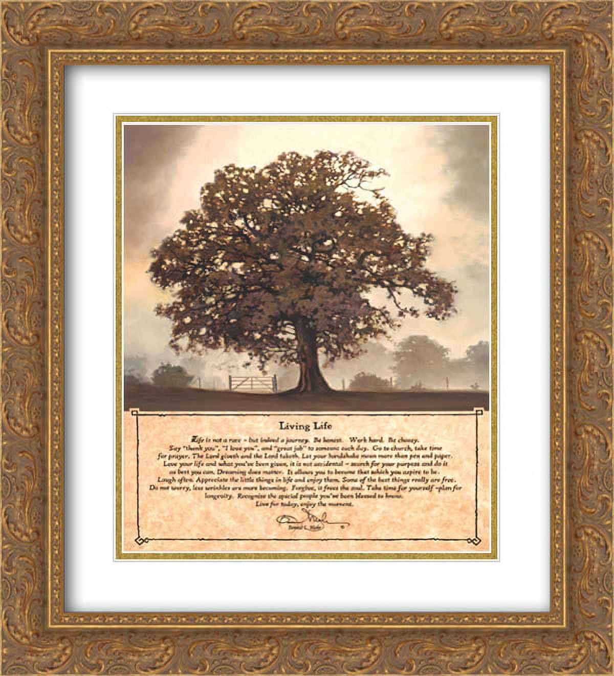Living Life 2x Matted 20x24 Gold Ornate Framed Art Print by Bonnie Mohr ...
