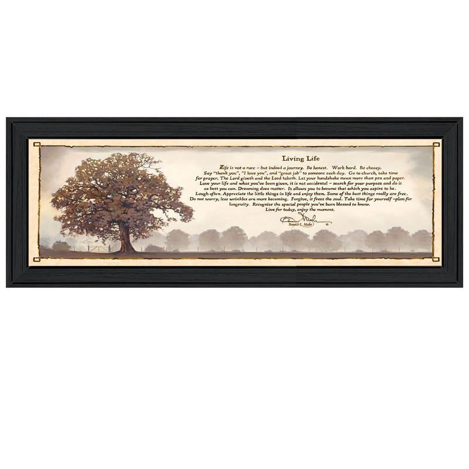 TrendyDecor4U Living Life By Bonnie Mohr Ready To Hang Framed Print ...