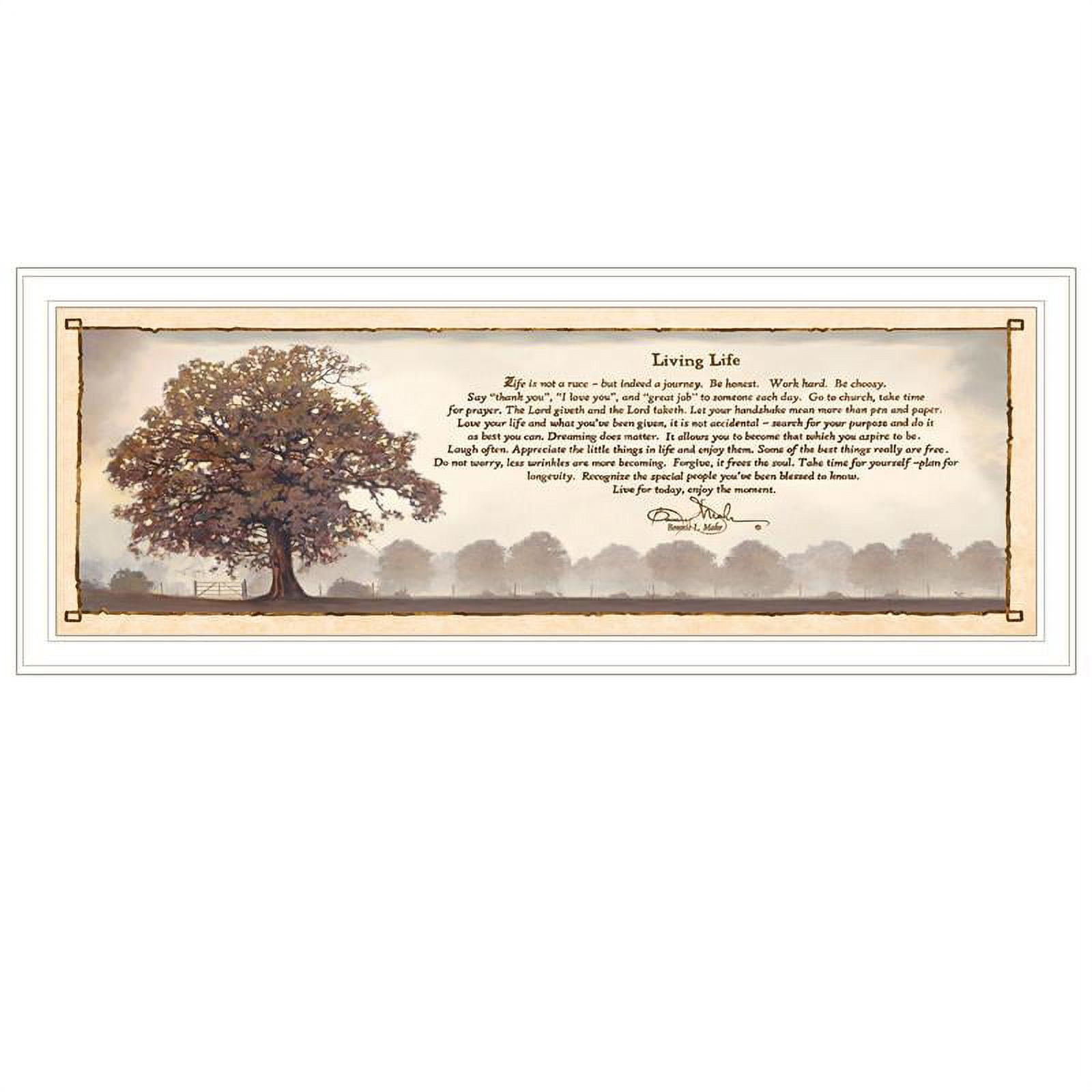 Living Life By Bonnie Mohr Printed Framed Wall Art Wood Multi-Color ...